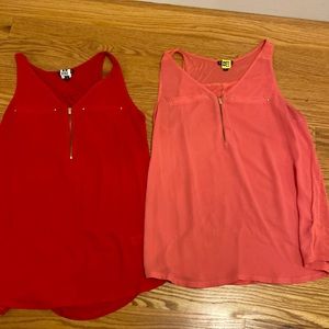 2 Express medium tank tops w zipper